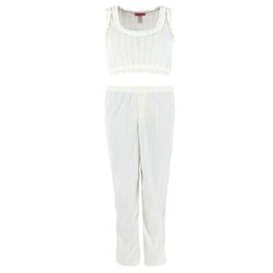 Love to Sleep Ladies Pointelle Crop Tank Pajama Set